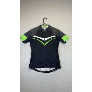 Specialized RBX Comp Cycling Jersey Mens Medium Black‎ Green Full Zip deflectUV